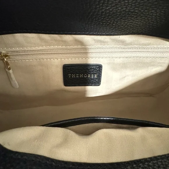 The Horse Clementine Bag Black Pebbled with Gold Hardware - Picture 11 of 14